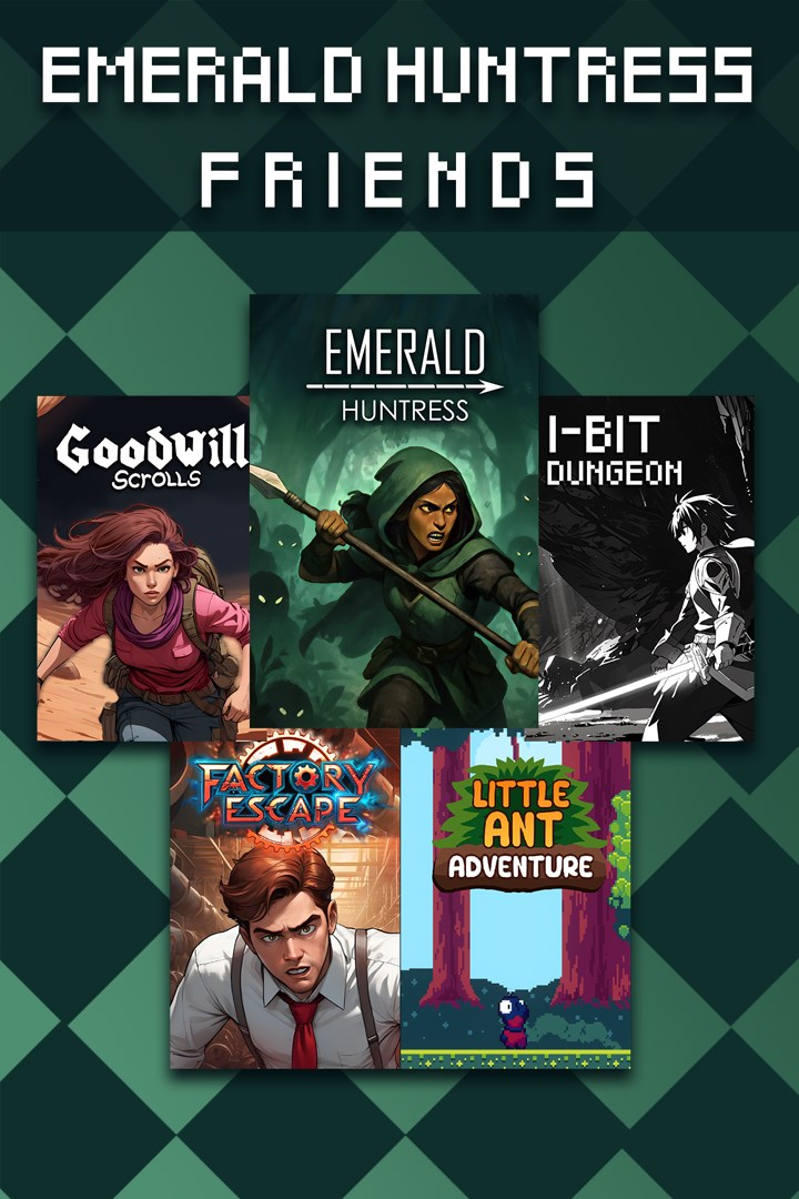 Záber škatule hry Emerald Huntress Friends